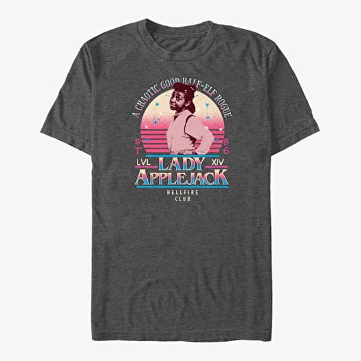T-shirt Merch Netflix Stranger Things - Lady Applejack Unisex T-Shirt Dark Heather Grey