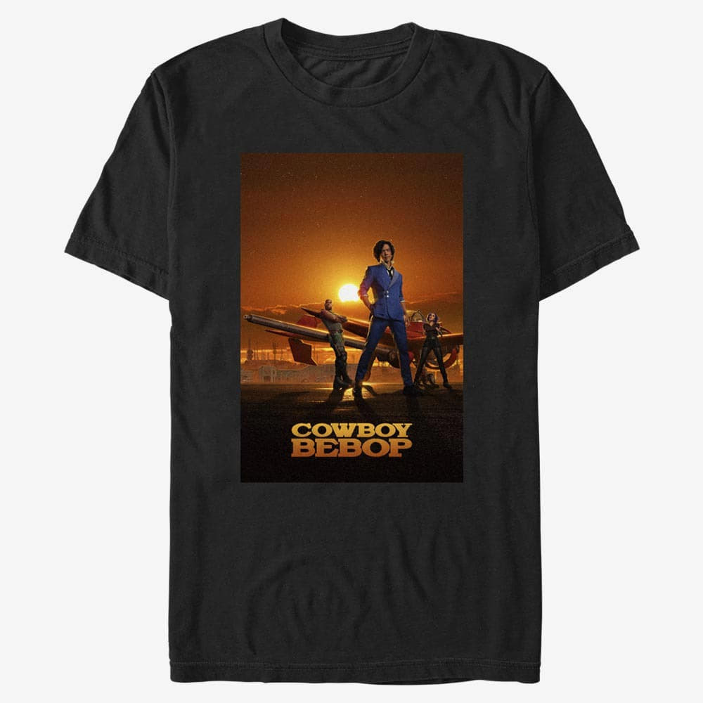 Magliette Merch Netflix Cowboy Bebop - Sunset Poster Unisex T-Shirt Black