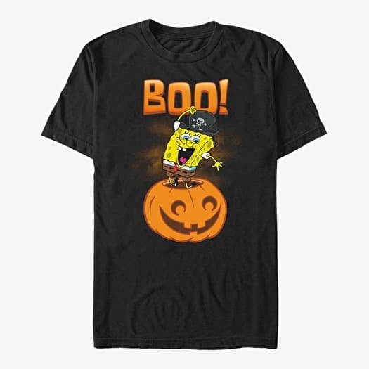 T-shirt Merch Paramount SpongeBob SquarePants - Spongebob Pumpkin Unisex T-Shirt Black