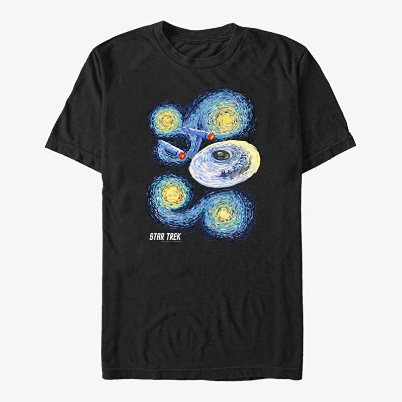 T-shirt Merch Paramount Star Trek - Van Enterprise Unisex T-Shirt Black