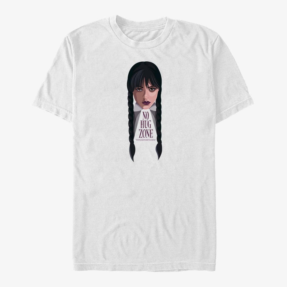 T-shirts Merch MGM Wednesday - No Hug Zone Unisex T-Shirt White