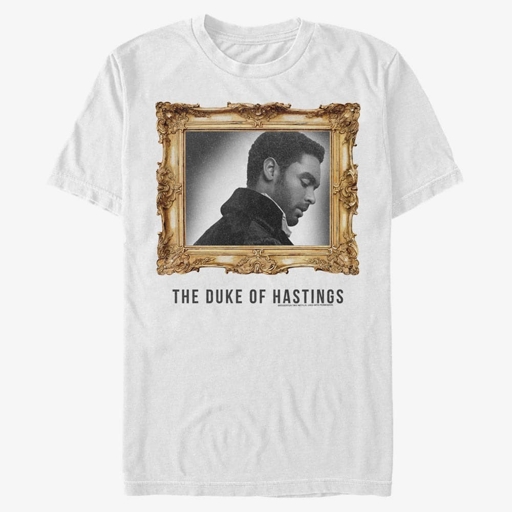 Magliette Merch Netflix Bridgerton - The Duke Unisex T-Shirt White