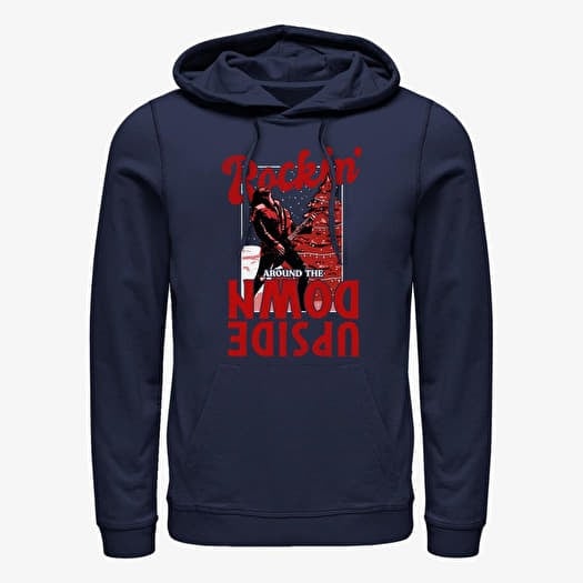 Mikina Merch Netflix Stranger Things - Rockin Around Unisex Hoodie Navy Blue