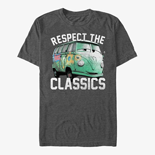Tricou Merch Pixar Cars 1-2 - Respect the Classics Unisex T-Shirt Dark Heather Grey