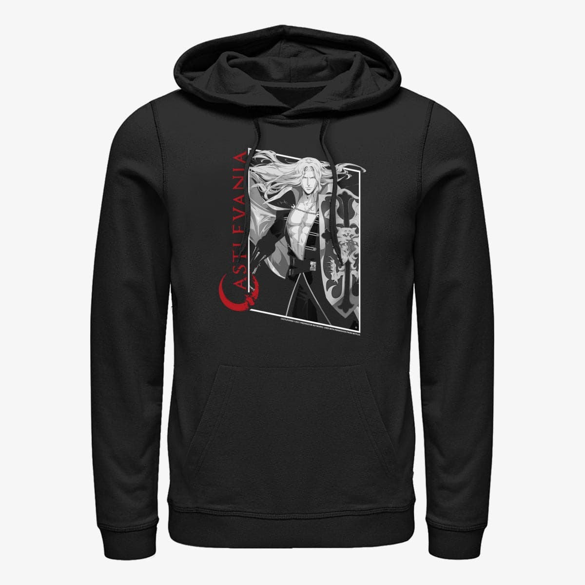 Hættetrøjer og sweatshirts Merch Netflix Castlevania - Alucard Box Up Unisex Hoodie Black
