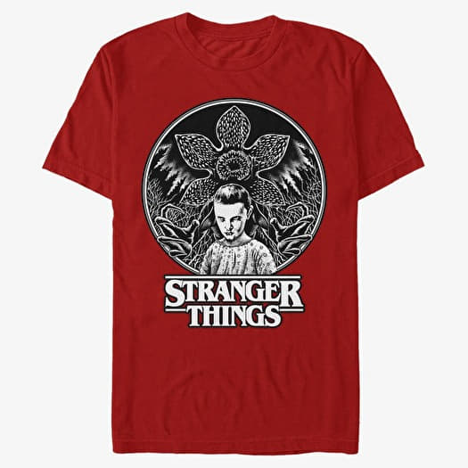 Póló Merch Netflix Stranger Things - Stippling Eleven Unisex T-Shirt Red