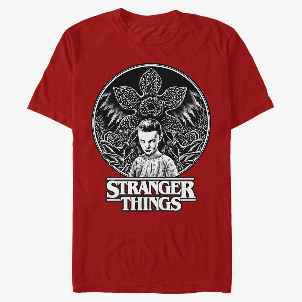 T-shirts Merch Netflix Stranger Things - Stippling Eleven Unisex T-Shirt Red
