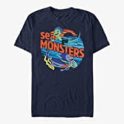 Merch Pixar Luca - Sea monster circle Unisex T-Shirt Navy Blue