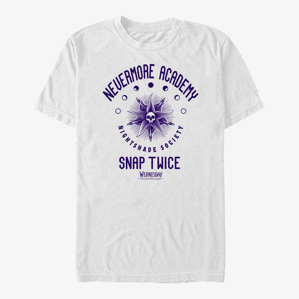 T-shirts Merch MGM Wednesday - Nightshade Society Collegiate Unisex T-Shirt White