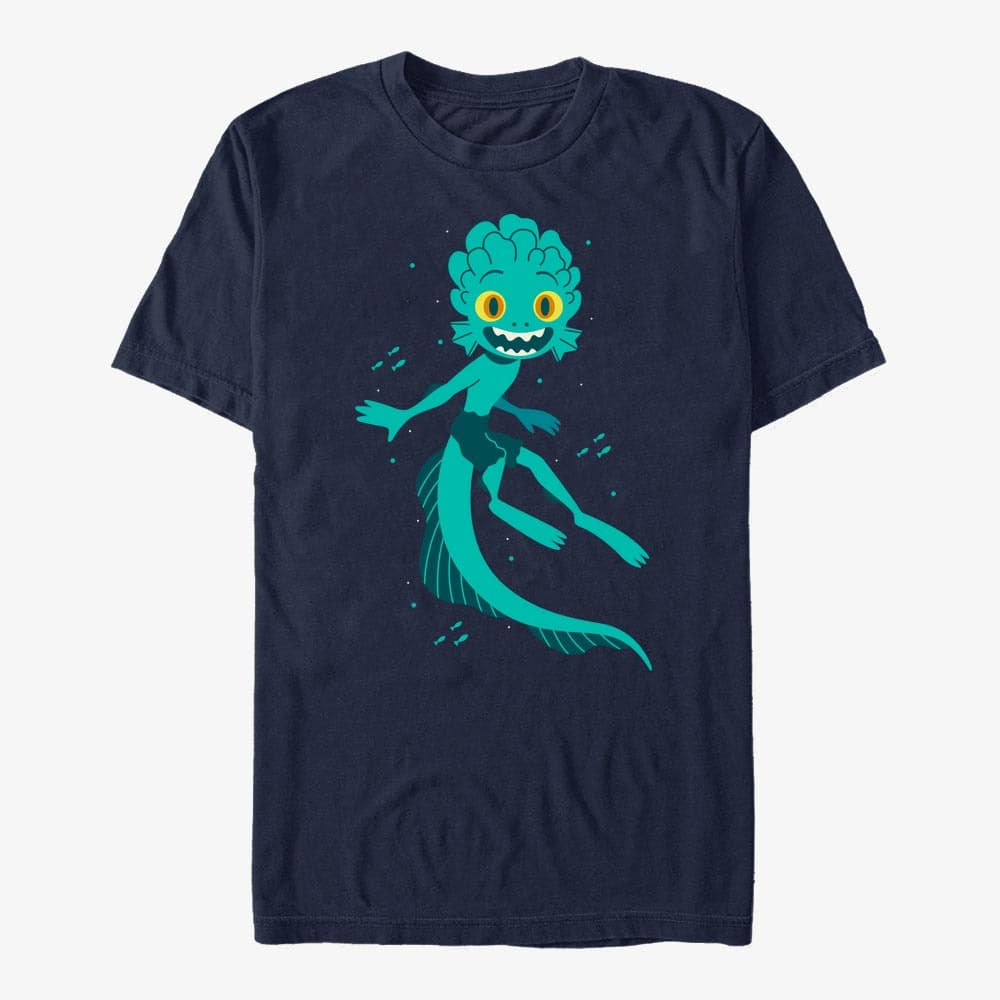 T-shirts Merch Pixar Luca - Big Luca Unisex T-Shirt Navy Blue