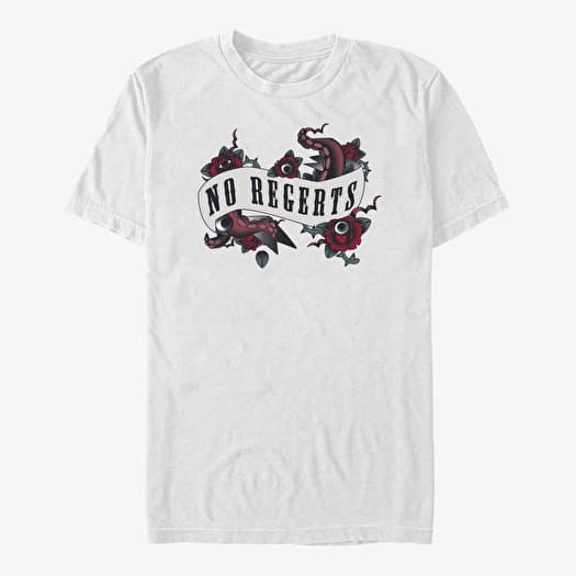 Tričko Merch MGM The Addams Family - No Regrets Unisex T-Shirt White