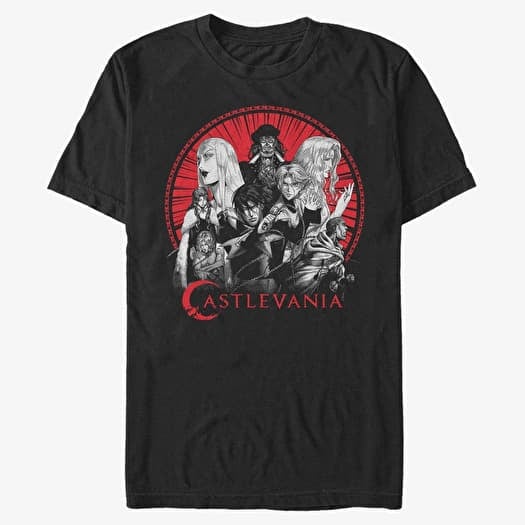 Tričko Merch Netflix Castlevania - Castlevania Crew Min Unisex T-Shirt Black