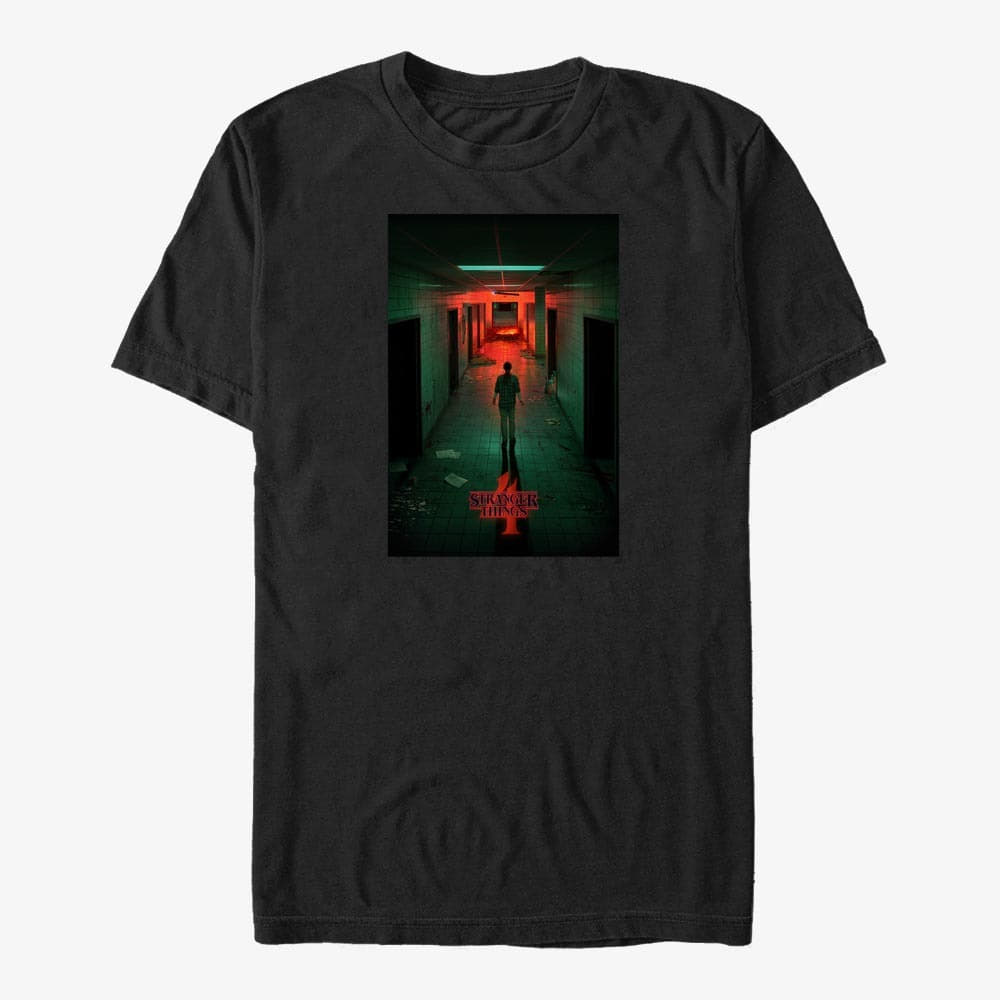 Pólók Merch Netflix Stranger Things - Lab Poster Unisex T-Shirt Black