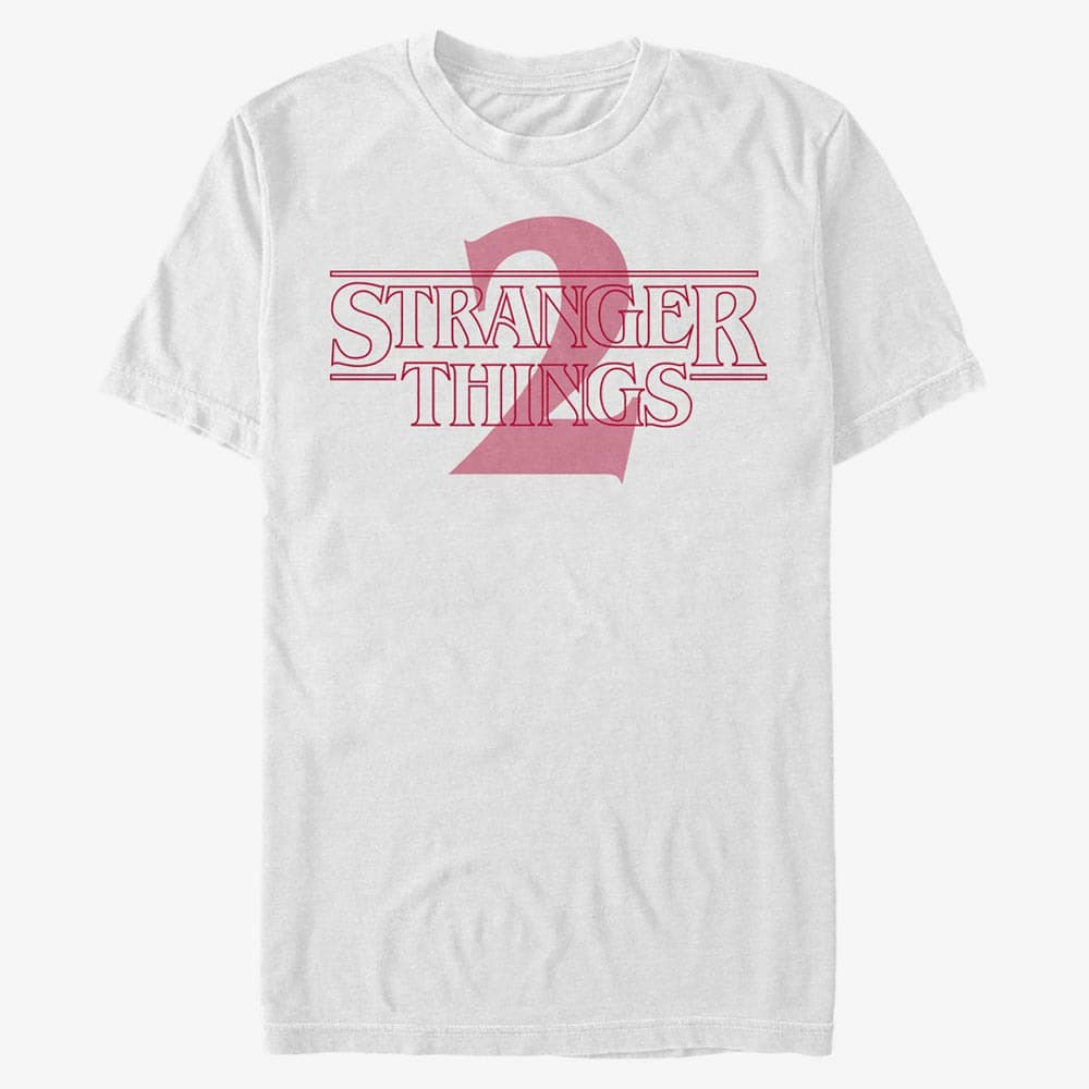 Camisetas Merch Netflix Stranger Things - Stranger Two Opacity Logo Unisex T-Shirt White