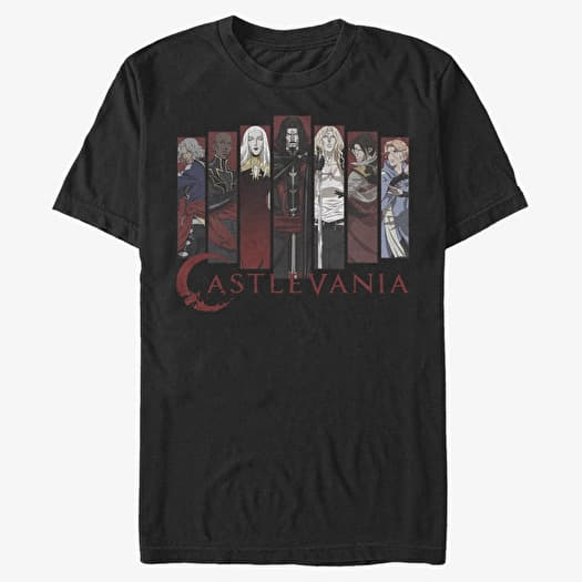 Maglietta Merch Netflix Castlevania - Castlevania Characers Unisex T-Shirt Black