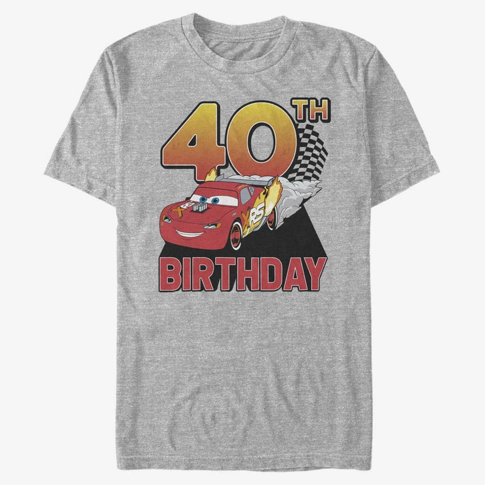 T-särgid Merch Pixar Cars 2 - Lightning Birthday 40 Unisex T-Shirt Heather Grey