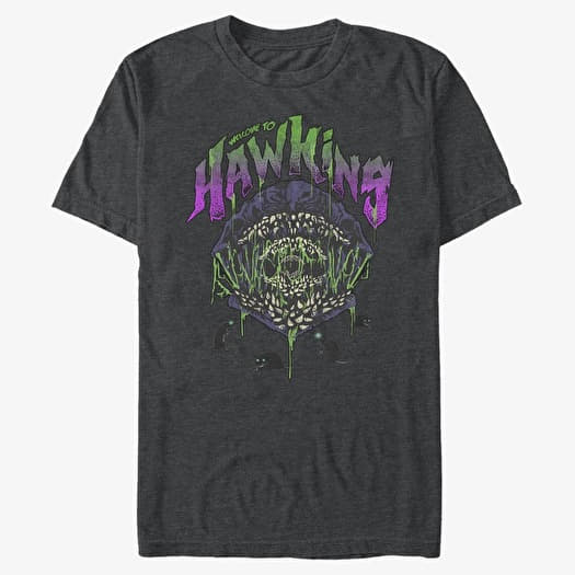 T-paita Merch Netflix Stranger Things - Welcome To Hawkins Unisex T-Shirt Dark Heather Grey