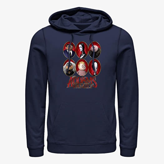Mikina Merch MGM The Addams Family - Family Portraits Unisex Hoodie Navy Blue