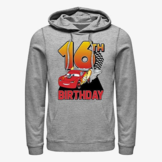 Sweatshirt Merch Pixar Cars 2 - Lightning Birthday 16 Unisex Hoodie Heather Grey