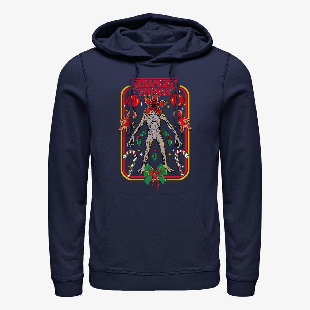 Sweatshirts Merch Netflix Stranger Things - Demogorgon Holiday Unisex Hoodie Navy Blue