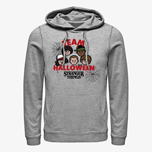 Sweatshirt Merch Netflix Stranger Things - Team Halloween Unisex Hoodie Heather Grey