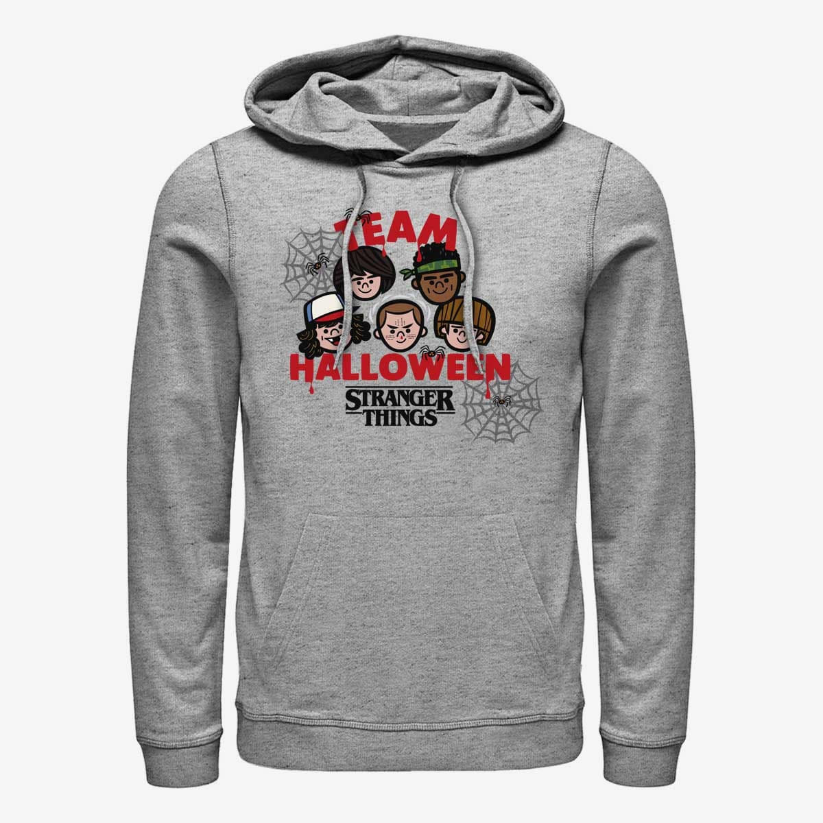 Dukserice Merch Netflix Stranger Things - Team Halloween Unisex Hoodie Heather Grey