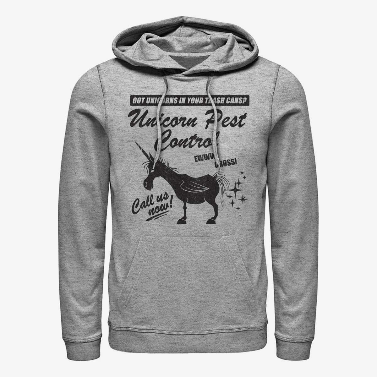 Mikiny Merch Pixar Onward - UNICORN PEST CONTROL Unisex Hoodie Heather Grey