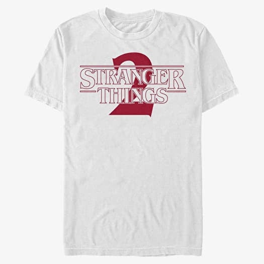 Majica Merch Netflix Stranger Things - Stranger Two Solid Logo Unisex T-Shirt White