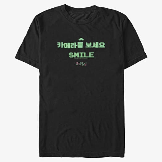 T-krekls Merch Netflix Squid Game - SMILING GAMES Unisex T-Shirt Black