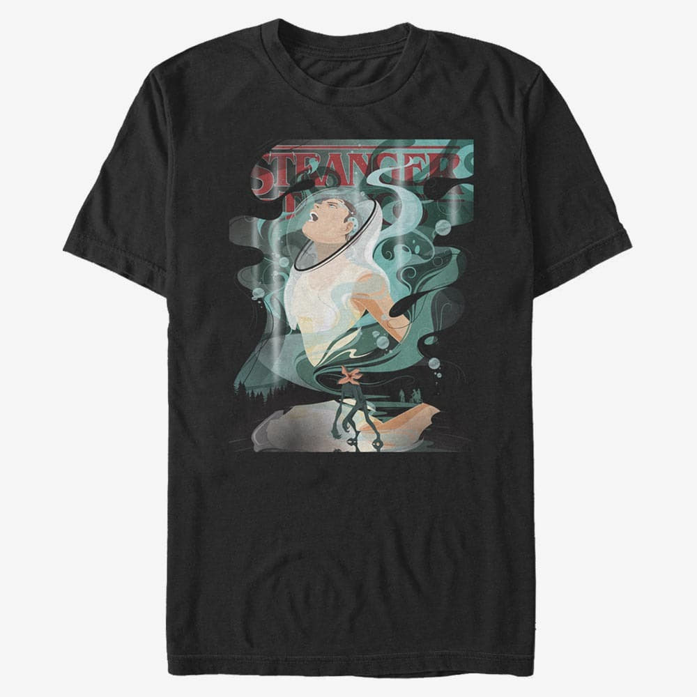 T-Shirts Merch Netflix Stranger Things - Upside Down Eleven Unisex T-Shirt Black