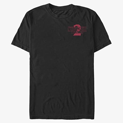 T-shirt Merch Netflix Stranger Things - Stranger Two Solid Pocket Unisex T-Shirt Black