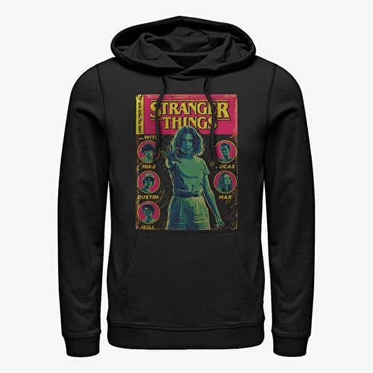 Džemperis Merch Netflix Stranger Things - Stranger Things Comic Cover Unisex Hoodie Black