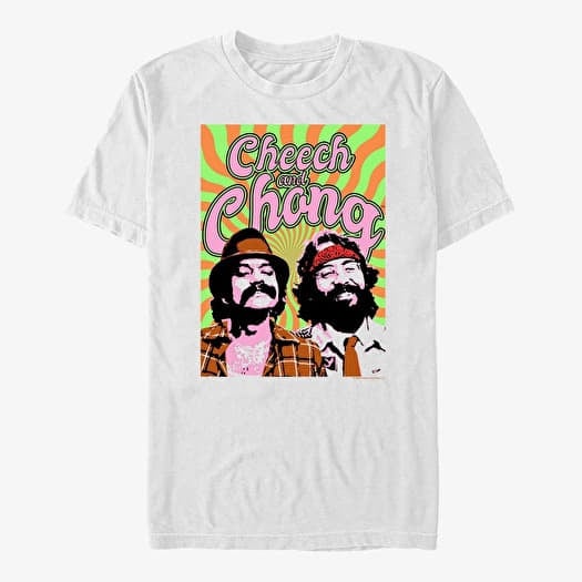 Tricou Merch Paramount Cheech and Chong - Trippy CheechChong Unisex T-Shirt White