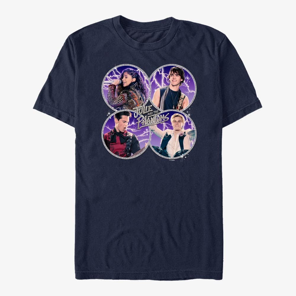 T-shirts Merch Netflix Julie And The Phantoms - Julie Reggie Luke Alex Unisex T-Shirt Navy Blue