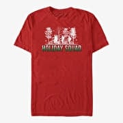 Merch Netflix Stranger Things - Holiday Squad Unisex T-Shirt Red