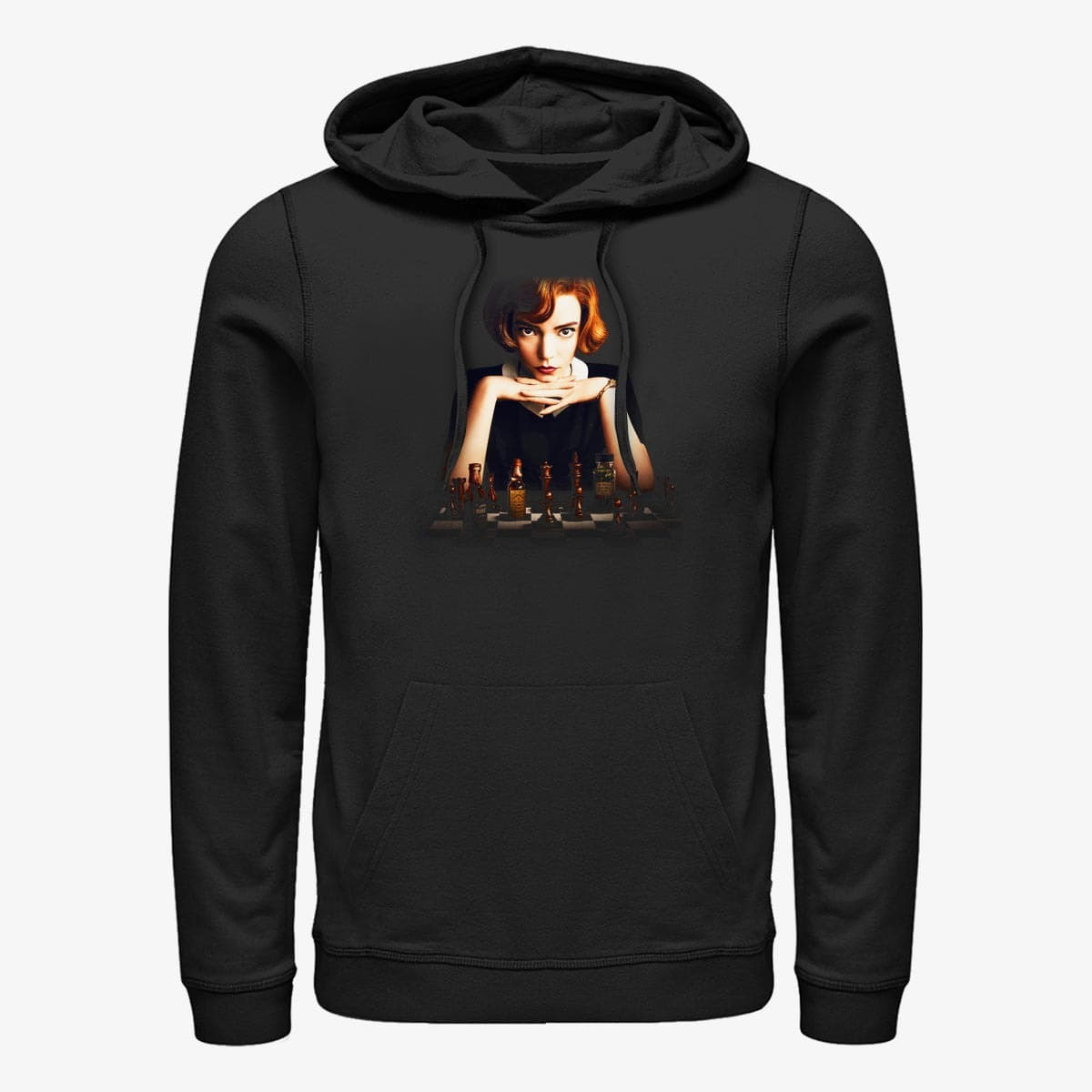 Moletons e blusas de moletom Merch Netflix The Queen's Gambit - The Queen Unisex Hoodie Black