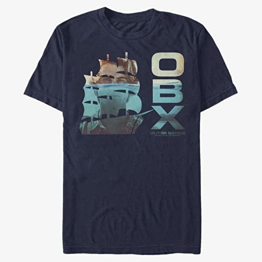 T-shirt Merch Netflix Outer Banks - John B Sunken Ship Unisex T-Shirt Navy Blue