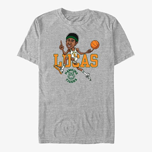 T-särk Merch Netflix Stranger Things - Lucas Hawkins Tigers Unisex T-Shirt Heather Grey
