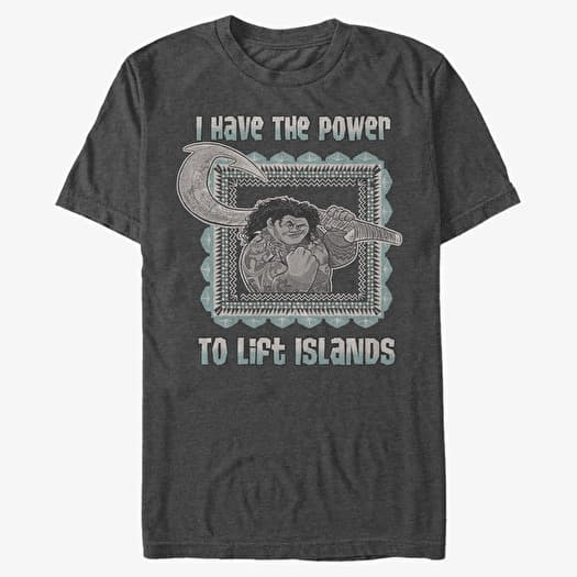 T-shirt Merch Pixar Moana - Island Lifter Unisex T-Shirt Dark Heather Grey