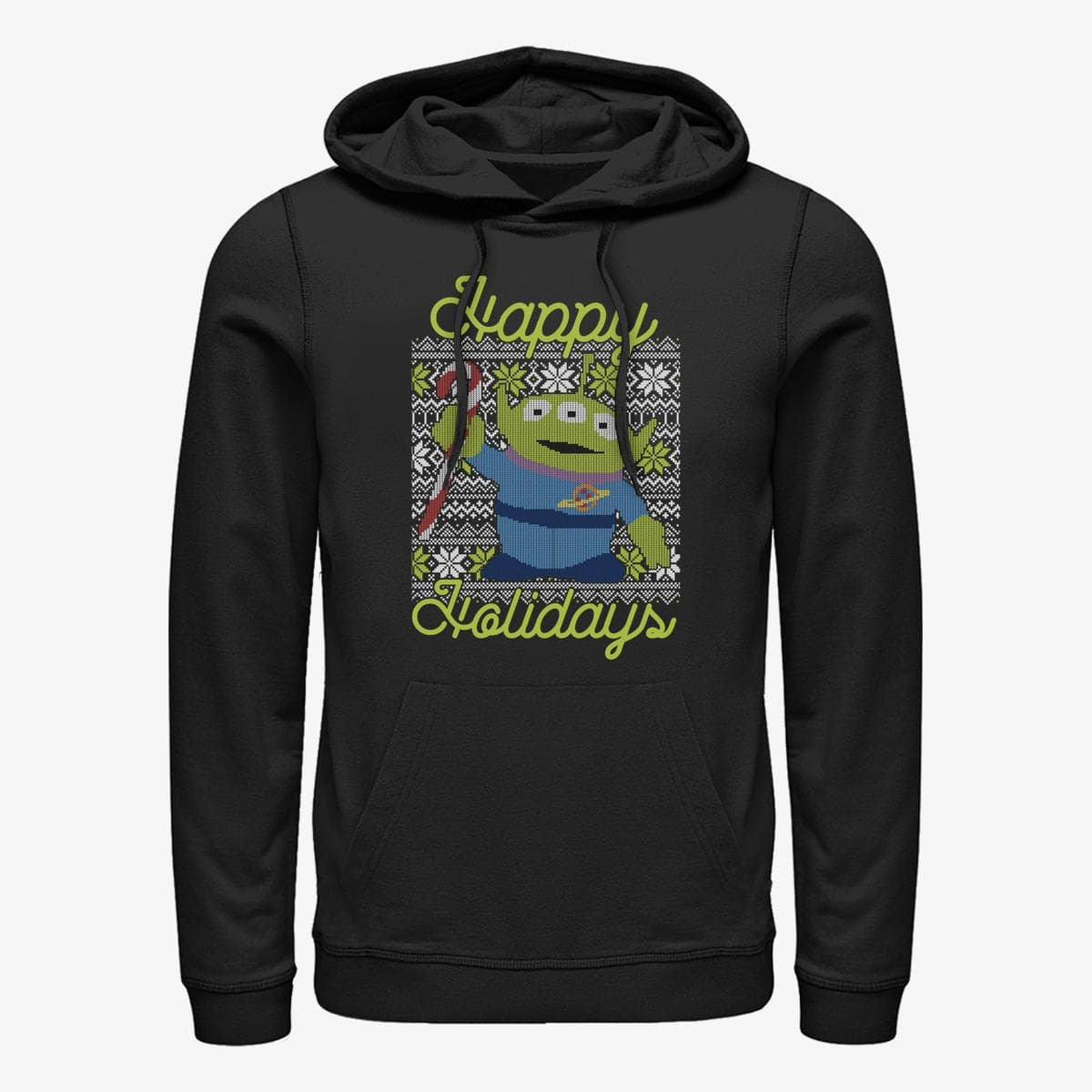 Kapuutsikud ja kampsunid Merch Pixar Toy Story 1-3 - Alien Christmas Unisex Hoodie Black