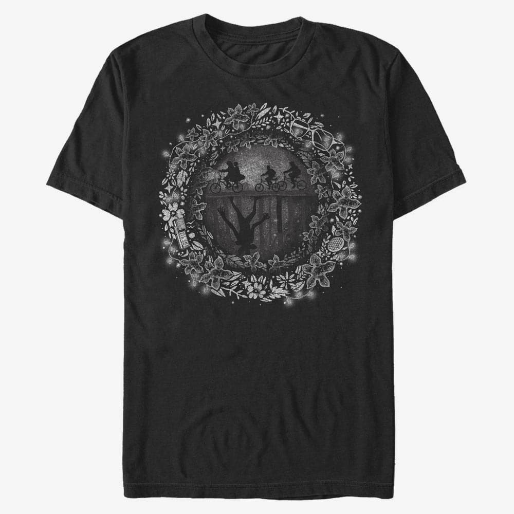 T-Shirts Merch Netflix Stranger Things - Into the UpsideDown Unisex T-Shirt Black