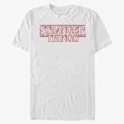 Merch Netflix Stranger Things - Stranger Neon Logo Unisex T-Shirt White