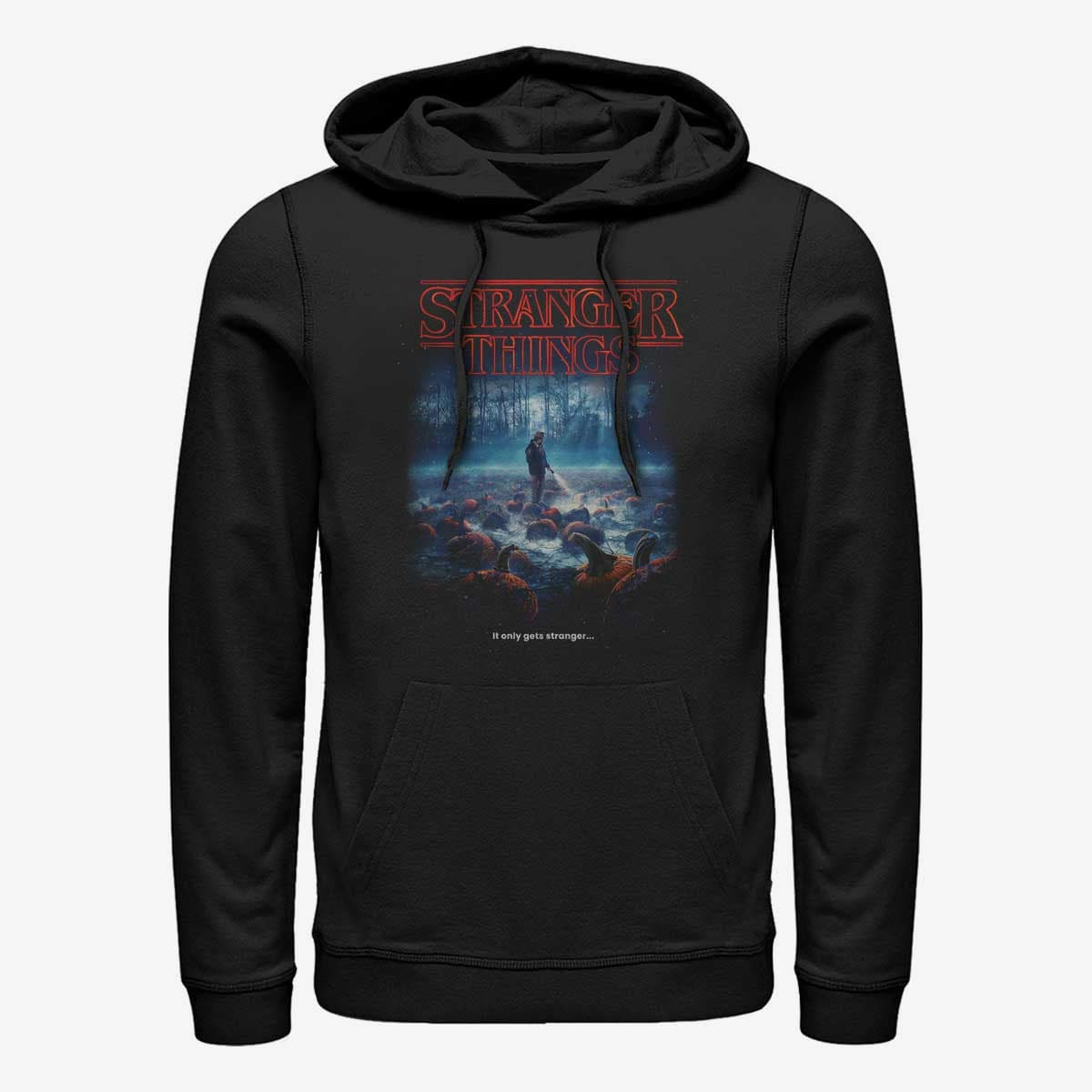 Dukserice Merch Netflix Stranger Things - Strange Pumpkins Unisex Hoodie Black