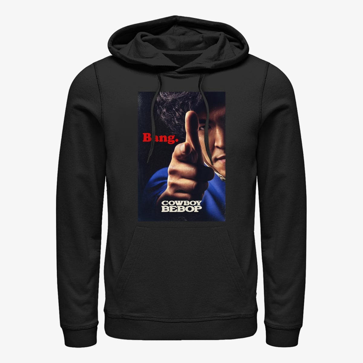Hoodies and sweatshirts  Merch Netflix Cowboy Bebop - Spike Bang Poster Unisex Hoodie Black