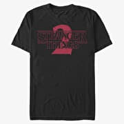 Merch Netflix Stranger Things - Stranger Two Solid Logo Unisex T-Shirt Black