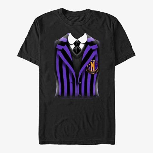 T-shirt Merch MGM Wednesday - Nevermore Uniform Unisex T-Shirt Black