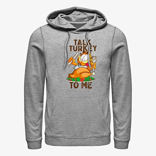 Mikina Merch Paramount Garfield - Talk Turkey Unisex Hoodie Heather Grey