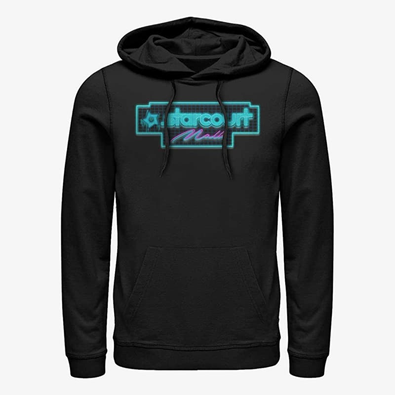 Mikina Merch Netflix Stranger Things - Neon Starcourt Unisex Hoodie Black