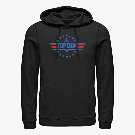 Sweatshirt Merch Paramount Top Gun - Top Gun Round Logo Unisex Hoodie Black