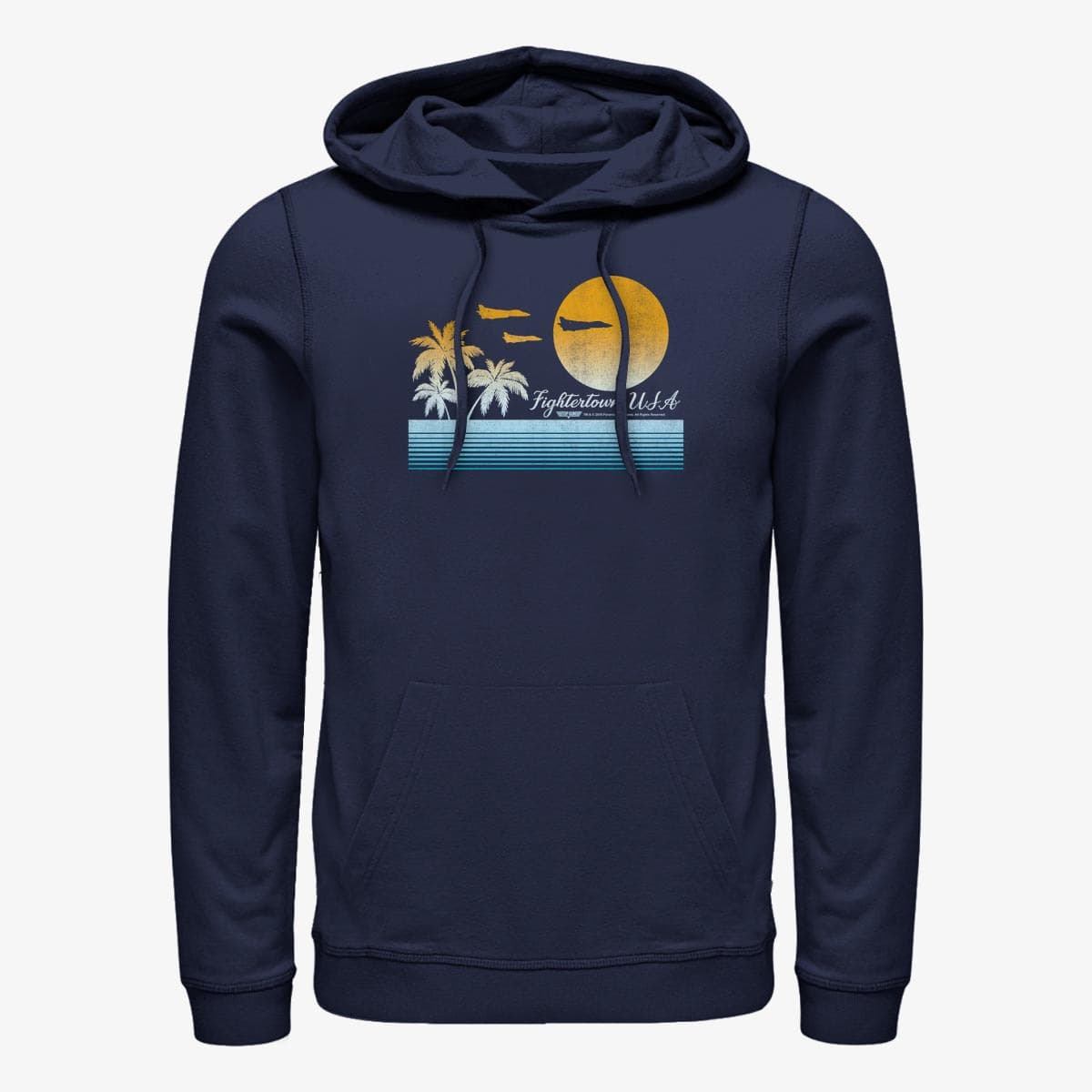 Kapuutsikud ja kampsunid Merch Paramount Top Gun - Fightertown USA Unisex Hoodie Navy Blue